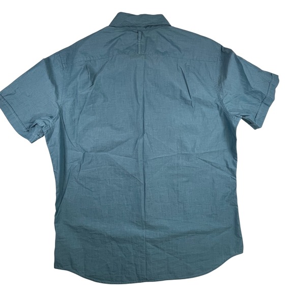 Banana Republic Soft Wash Short Sleeve Button Down Shirt Mens Medium READ - Picture 2 of 8